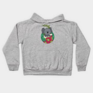 Cute Christmas Koala in a Stocking // Festive Animal Cartoon Kids Hoodie